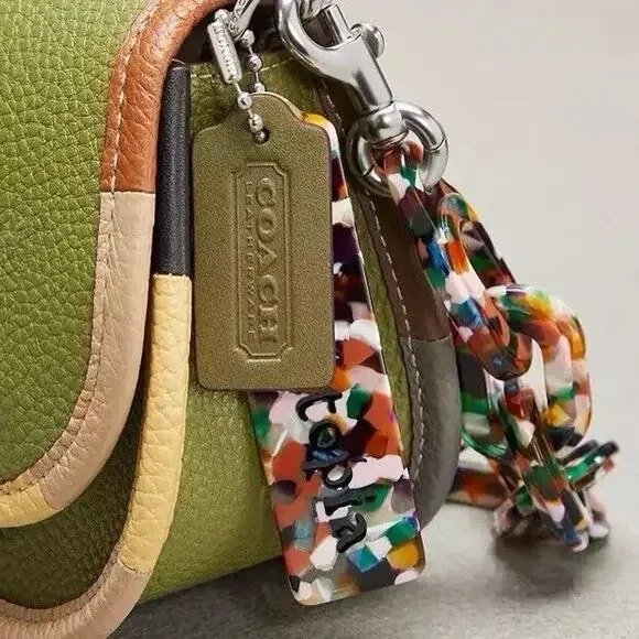 NWT Coach Wavy Dinky Bag Coachtopia Olive Green Leather Crossbody CK540